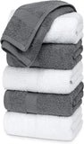 Hand Towels Grey and White