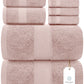 White Classic 8Pc Pink Towels