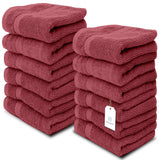 burgundy washcloths