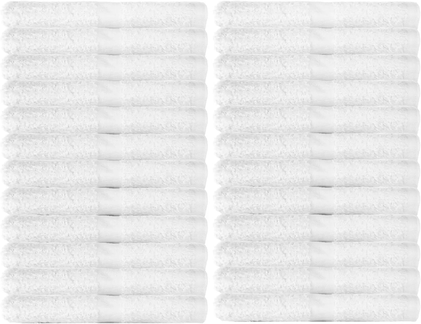 Wealuxe White Hand Towels for Bathroom 12 Pack 16x27 Inch, Cotton Hand Towel  Bulk for Gym and Spa, Soft Extra Absorbent Quick Dry Terry Bath Towels