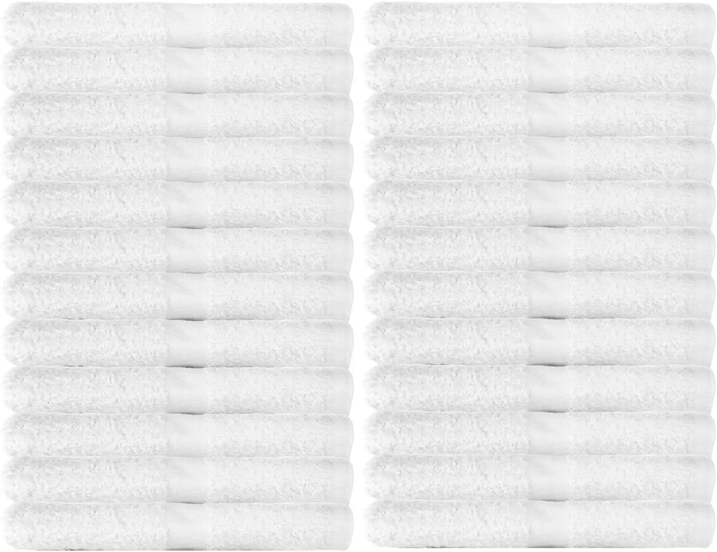Wealuxe White Hand Towels for Bathroom 12 Pack 16x27 Inch, Cotton