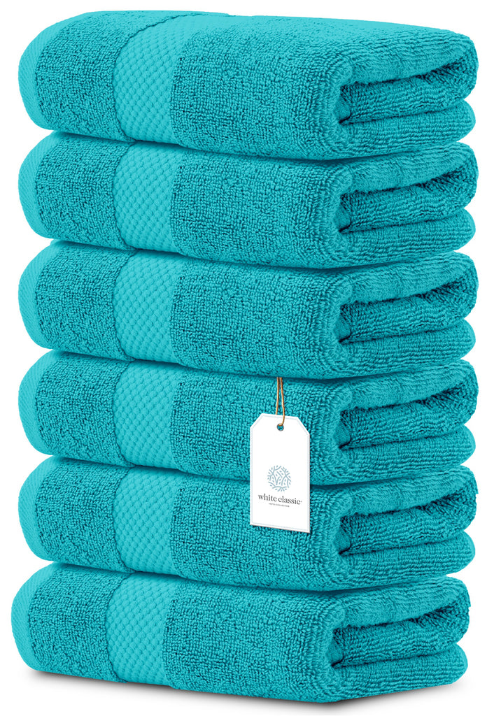 aqua hand towels