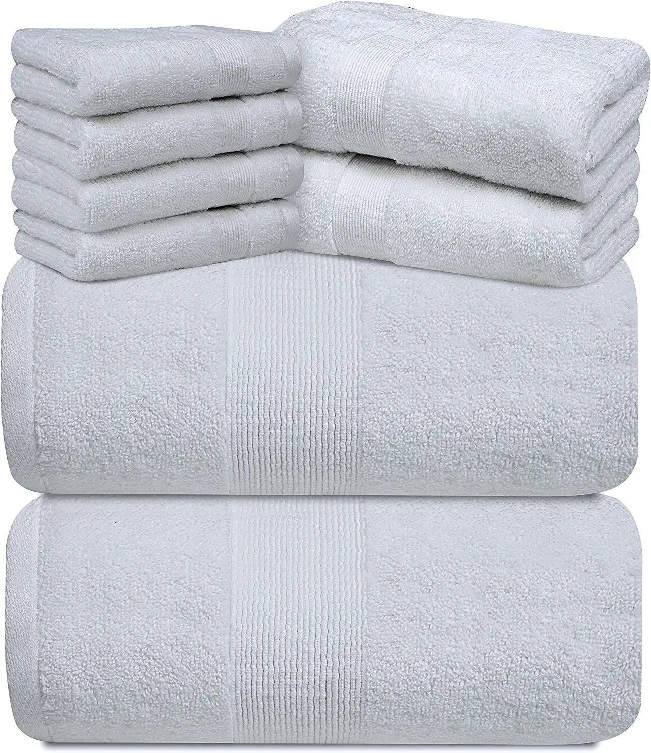 White 8Pc Towel Set