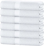 white bath towels
