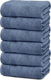 6Pc Navy Blue Hand Towels