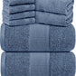 Blue 8Pc Towel Set