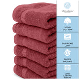cotton burgundy washcloths