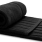 soft black bath mats