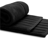 soft black bath mats