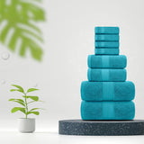 8Pc Aqua Towel Set