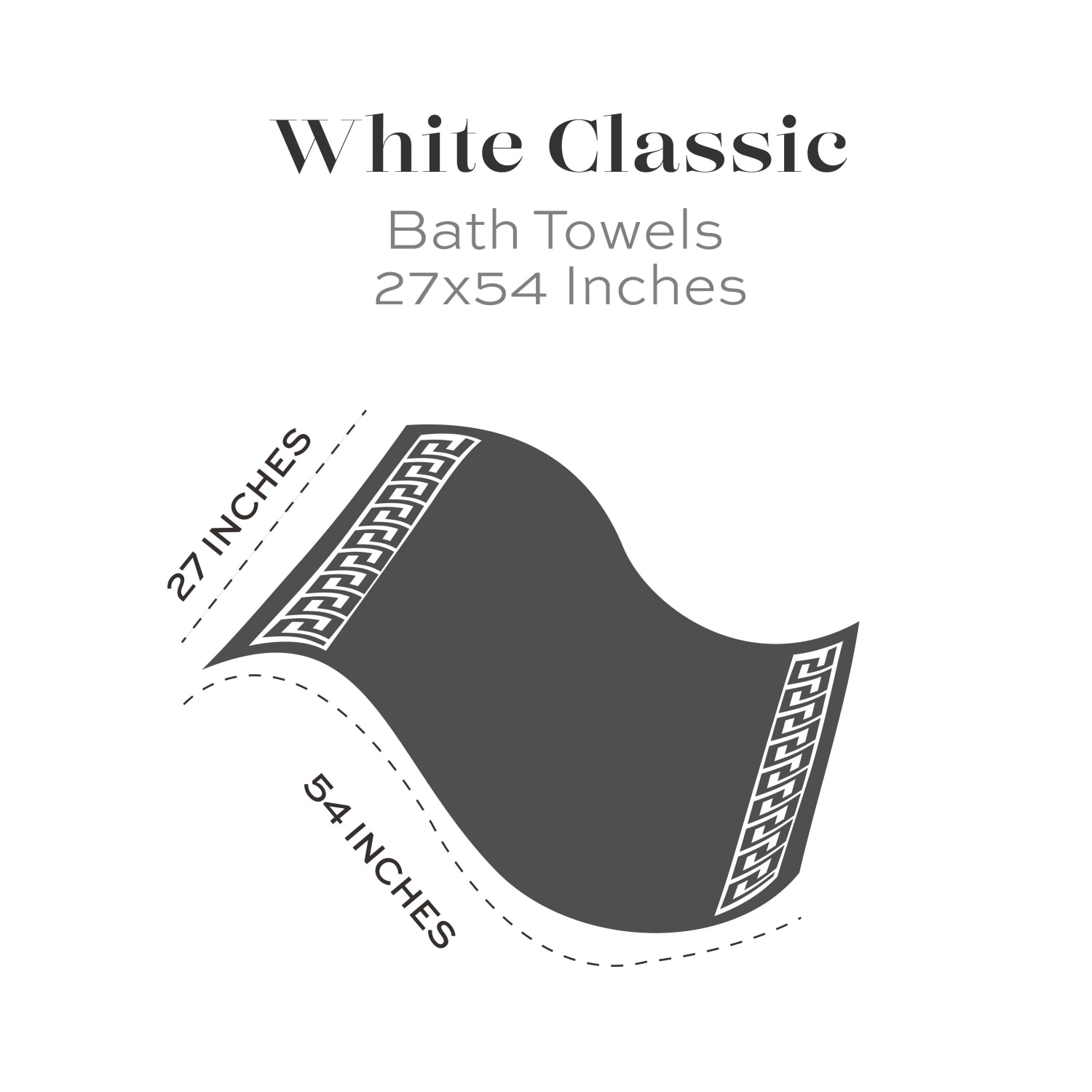 27x54 inches bath towel