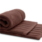 brown bath mats