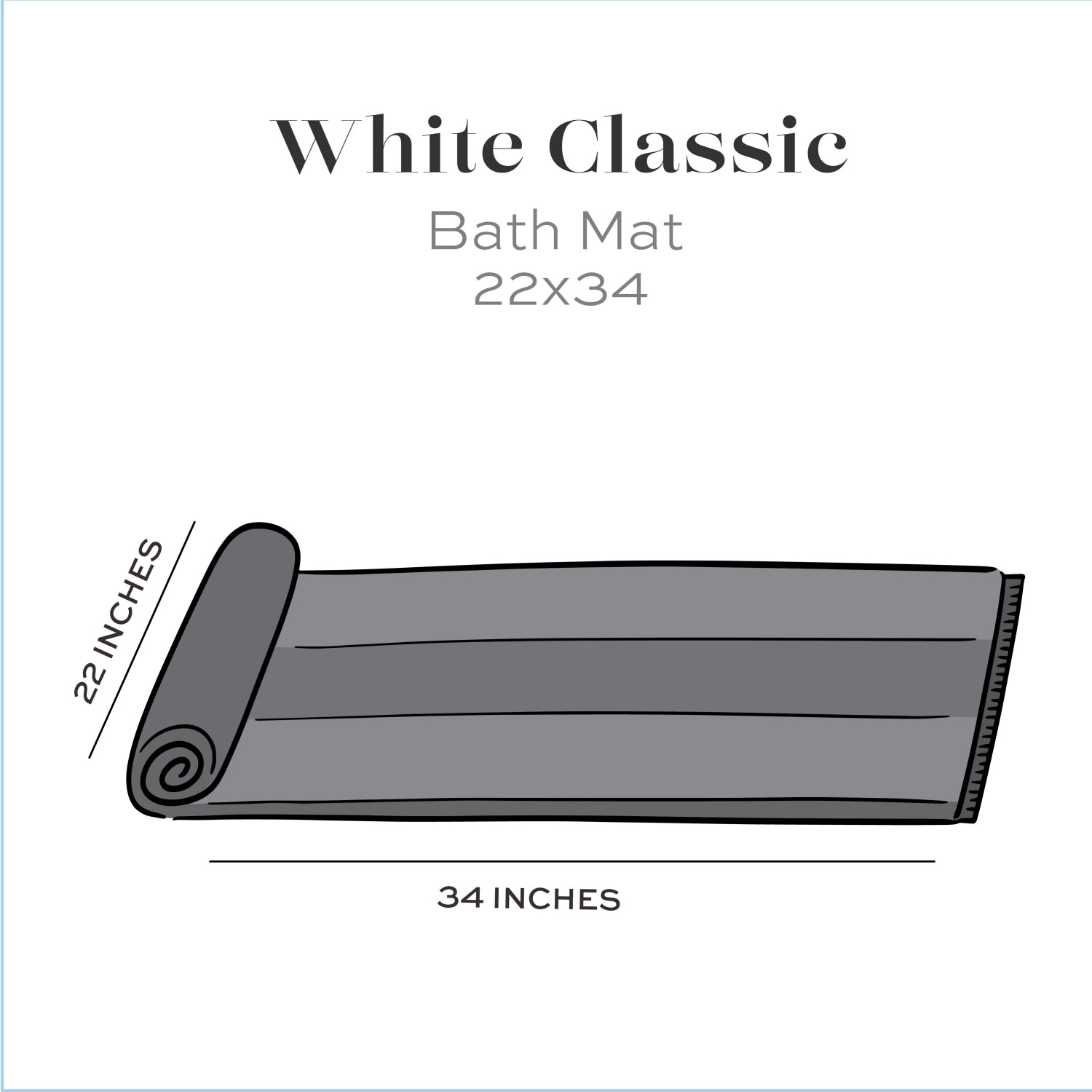 22x34 inches bath mat