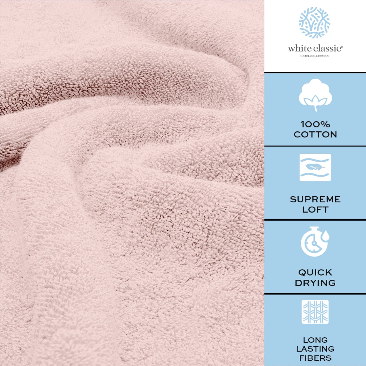 100%  cotton pink bath sheets