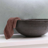 bathroom brown washcloth