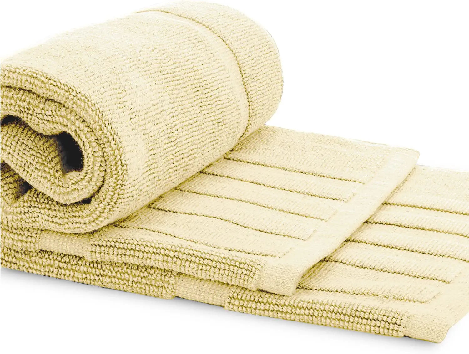 soft beige bath mats