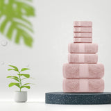 8Pc Pink Towel Set
